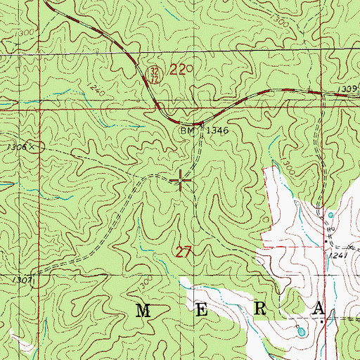 Topographic Map of Junction Lookout (historical), MO