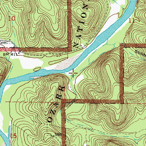 Topographic Map of Kelley Hollow, MO