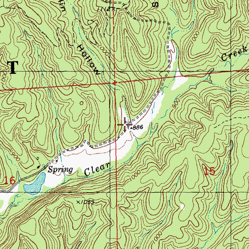 Topographic Map of Kemlin Hollow, MO