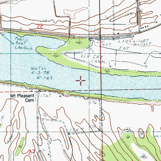 Topographic Map of Old Town Lake, AR
