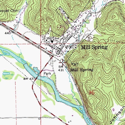 Topographic Map of Kenny Hollow, MO
