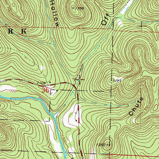 Topographic Map of Ketchum Hollow, MO