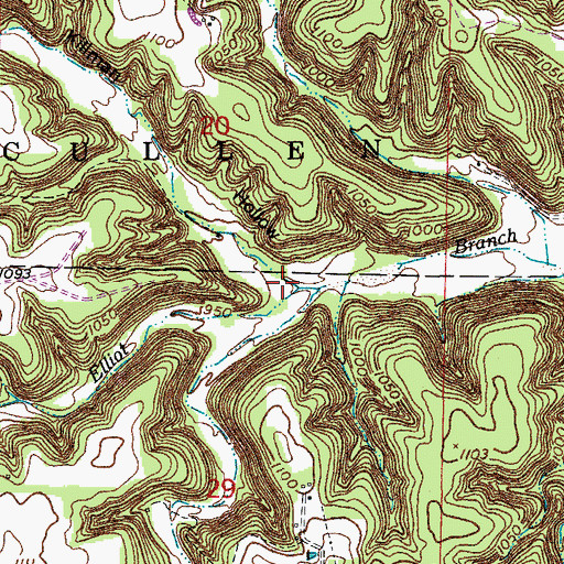 Topographic Map of Killman Hollow, MO