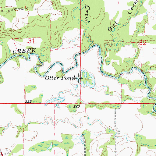 Topographic Map of Otter Pond, AR