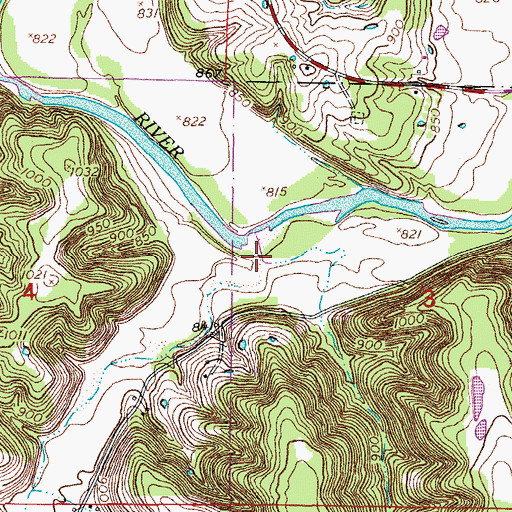 Topographic Map of Laquey Hollow, MO