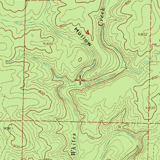 Topographic Map of Larimore Hollow, MO
