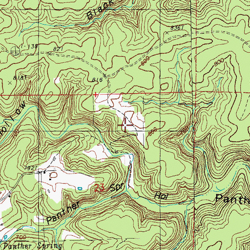 Topographic Map of Lime Kiln Hollow, MO