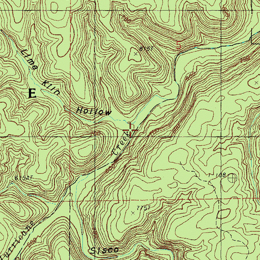 Topographic Map of Lime Kiln Hollow, MO