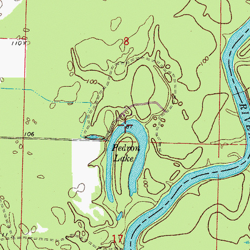 Topographic Map of Pedron Lake, AR
