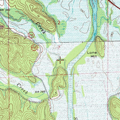 Topographic Map of Little Lake Creek, MO