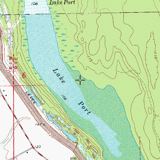 Topographic Map of Lake Port, AR