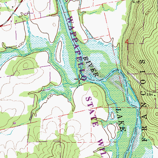 Topographic Map of Logan Creek, MO