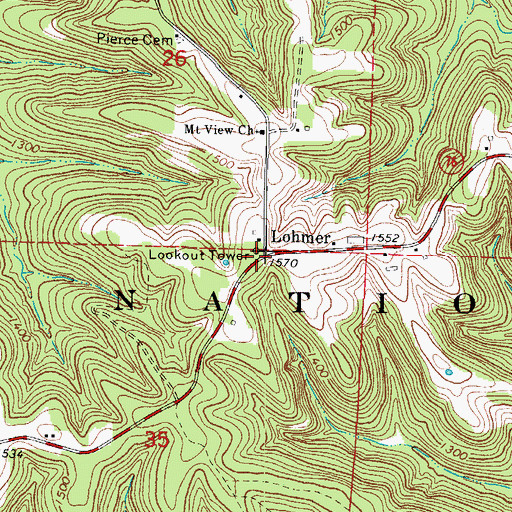 Topographic Map of Lohmer, MO