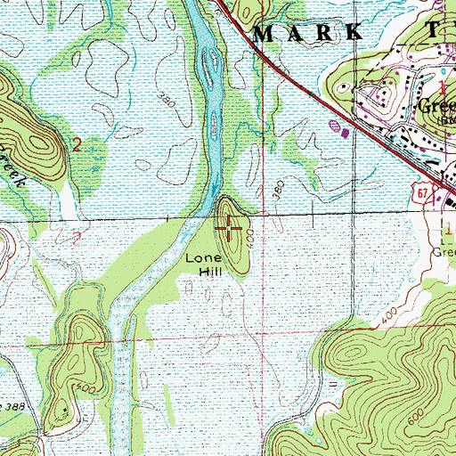Topographic Map of Lone Hill, MO