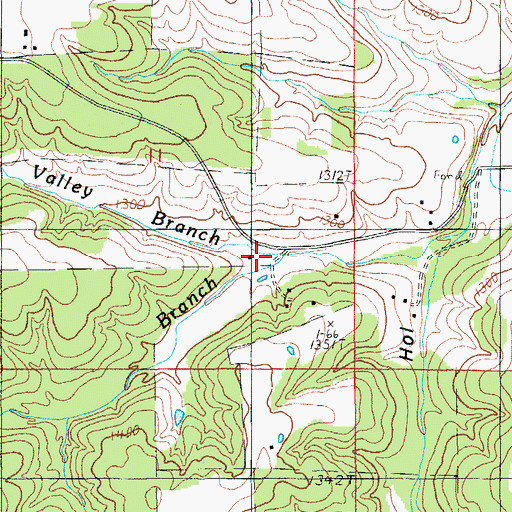 Topographic Map of Long Valley School (historical), MO