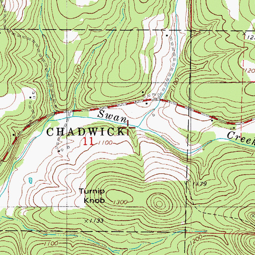 Topographic Map of Lost Creek, MO