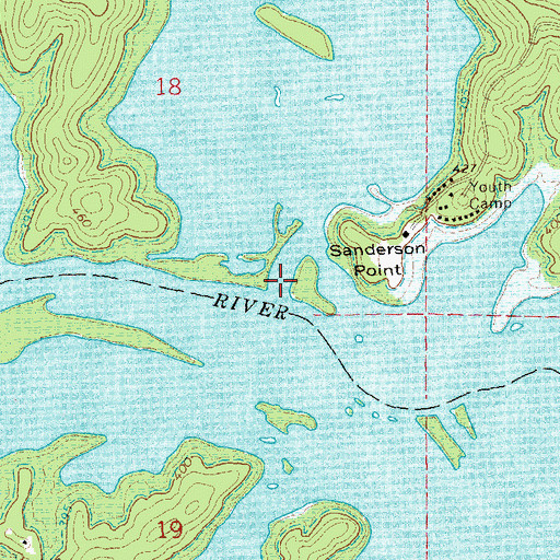 Topographic Map of Lost Creek, MO