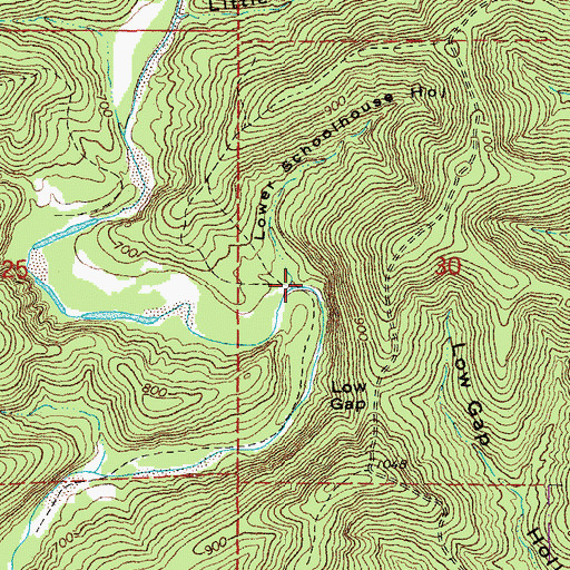 Topographic Map of Lower Schoolhouse Hollow, MO
