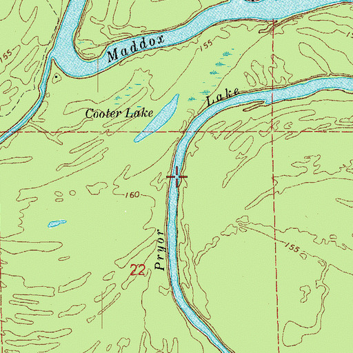 Topographic Map of Pryor Lake, AR
