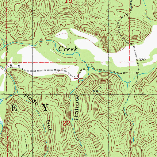 Topographic Map of Mansco Hollow, MO