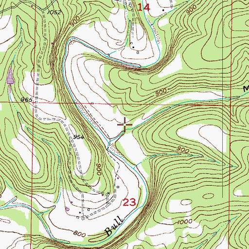 Topographic Map of Mathis Hollow, MO