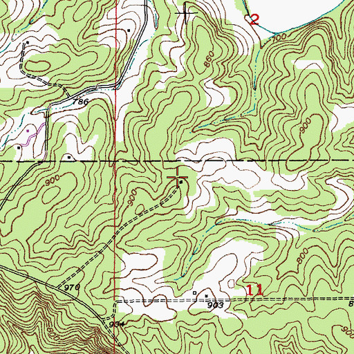 Topographic Map of Matlock School, MO