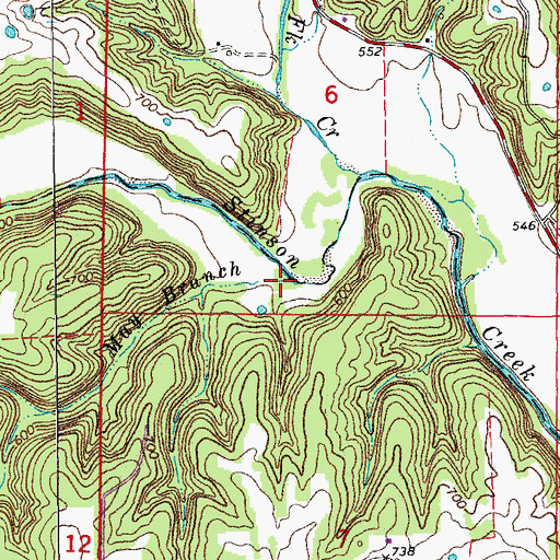 Topographic Map of May Branch, MO
