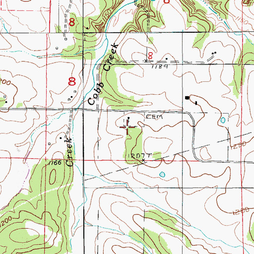 Topographic Map of McBride Church, MO