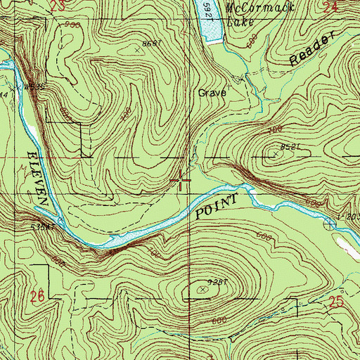 Topographic Map of McCormack Hollow, MO