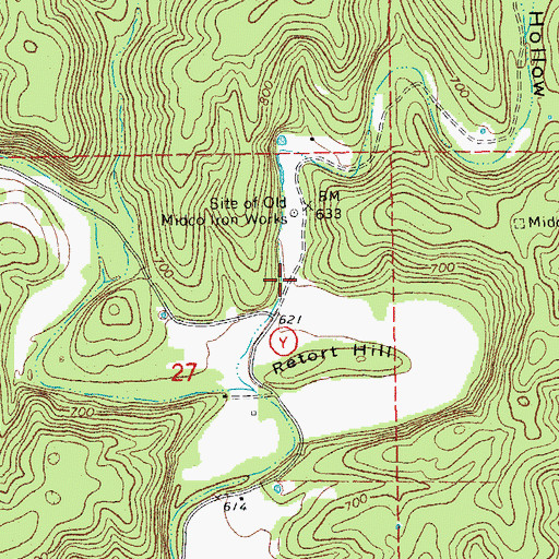 Topographic Map of Midco Hollow, MO