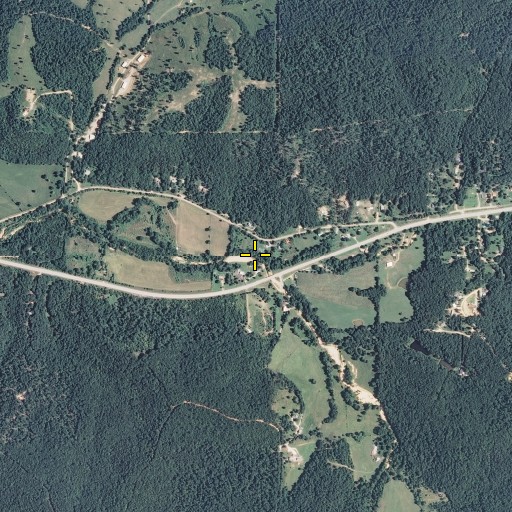 Aerial/Satellite Image of Middle Fork Fourche a Renault, MO