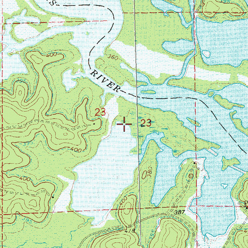 Topographic Map of Milan Hollow, MO