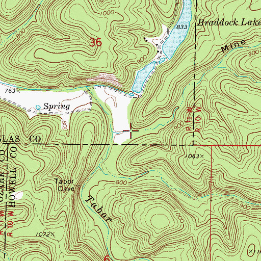 Topographic Map of Mine Hollow, MO