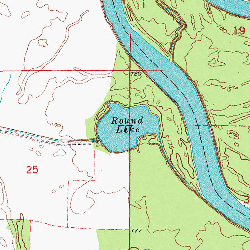 Topographic Map of Round Lake, AR