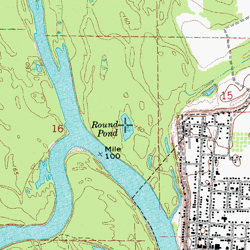 Topographic Map of Round Pond, AR