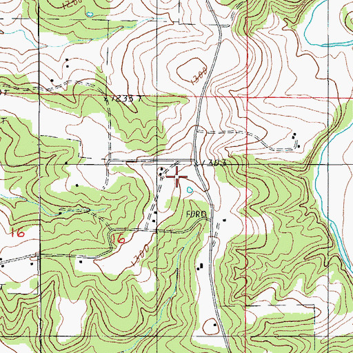 Topographic Map of Montgomery School (historical), MO