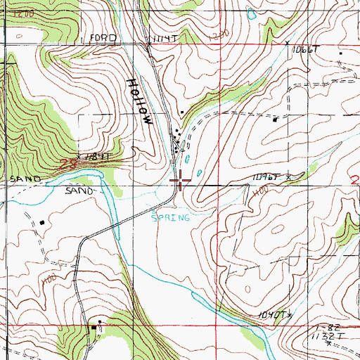 Topographic Map of Moore Hollow, MO
