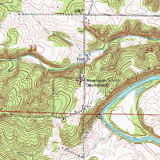 Topographic Map of Morehouse School, MO