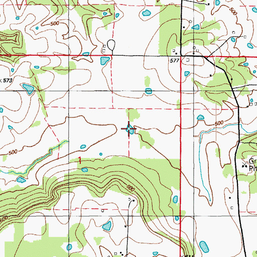 Topographic Map of Safley Pond (historical), AR