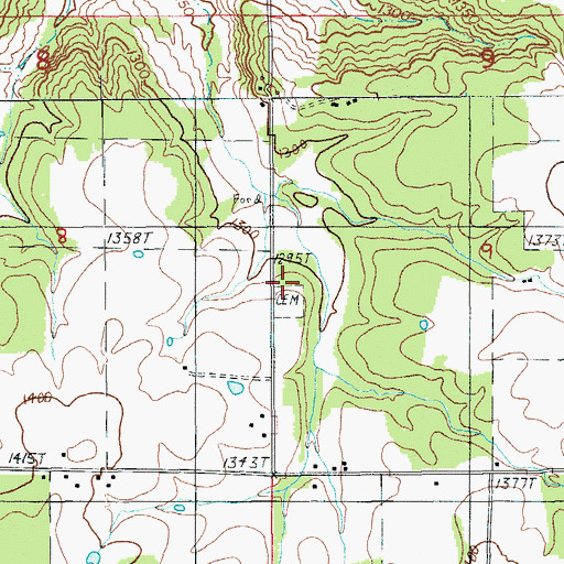 Topographic Map of Mount Pisgah Church (historical), MO