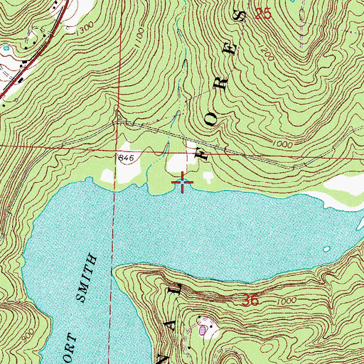 Topographic Map of Lake Shepherd Springs, AR