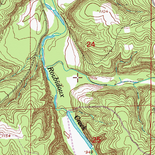 Topographic Map of Musgrave Hollow, MO