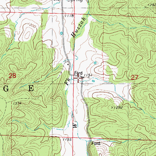 Topographic Map of Nelson School (historical), MO