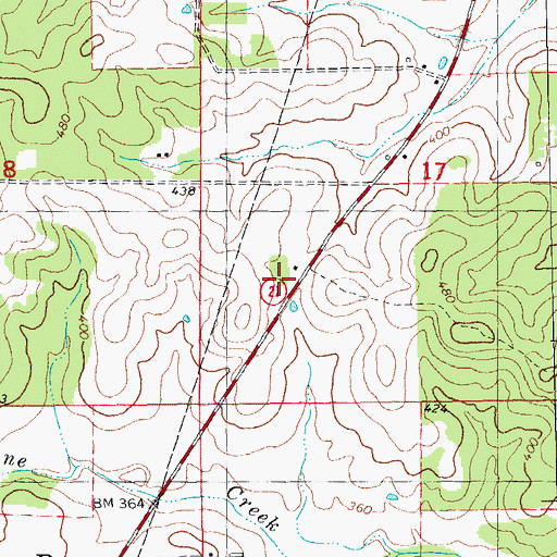 Topographic Map of New Home Church, MO