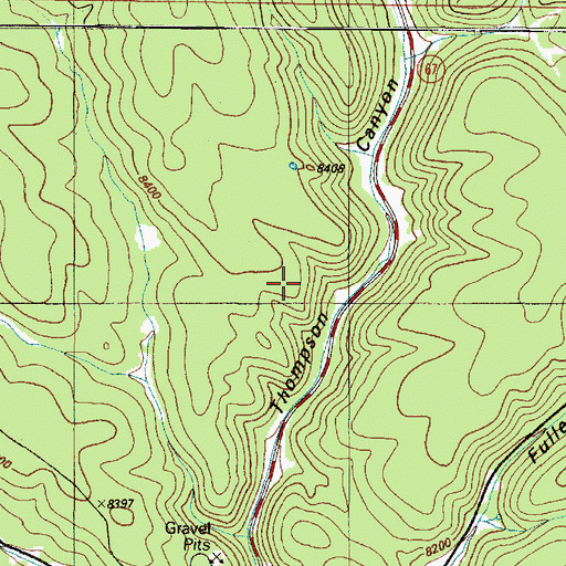 Topographic Map of Lower Thompson Spring, AZ