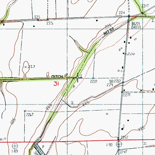 Topographic Map of Sky Lake, AR