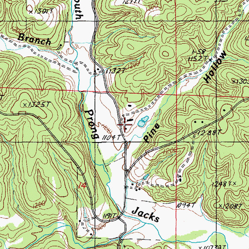 Topographic Map of New Liberty School, MO