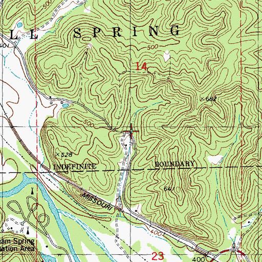 Topographic Map of New Prospect School (historical), MO