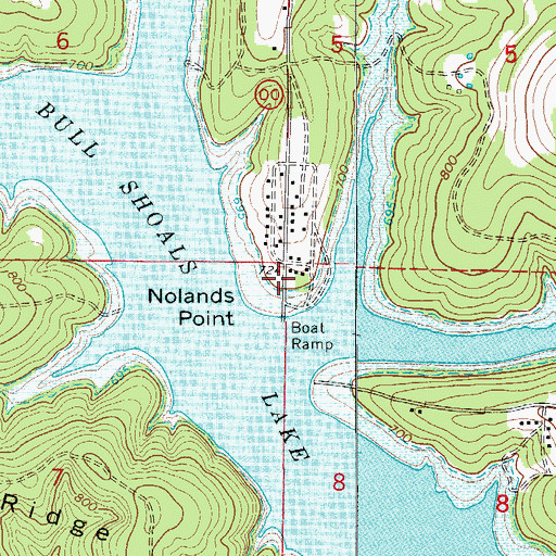 Topographic Map of Nolands Point, MO