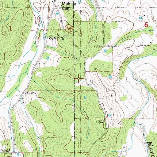 Topographic Map of North Fairview School (historical), MO